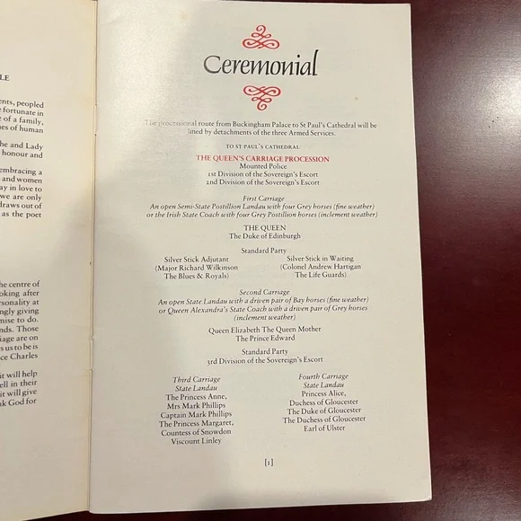 Wedding of Charles and Diana - Souvenir Program - Picture 4 of 6